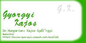 gyorgyi kajos business card